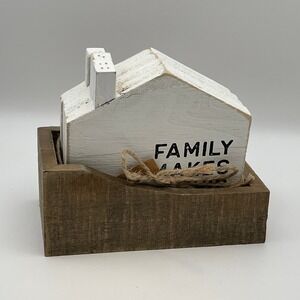 Mud Pie White Wood House Coaster Set Family Makes‎ This A Home Rustic Farmhouse